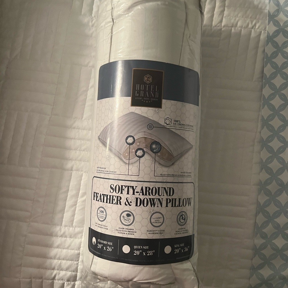 White Feather & Down Pillow